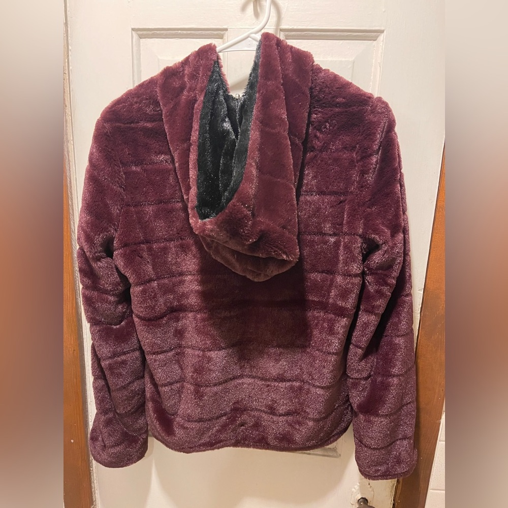 Boutique, reversible fur hoodie medium